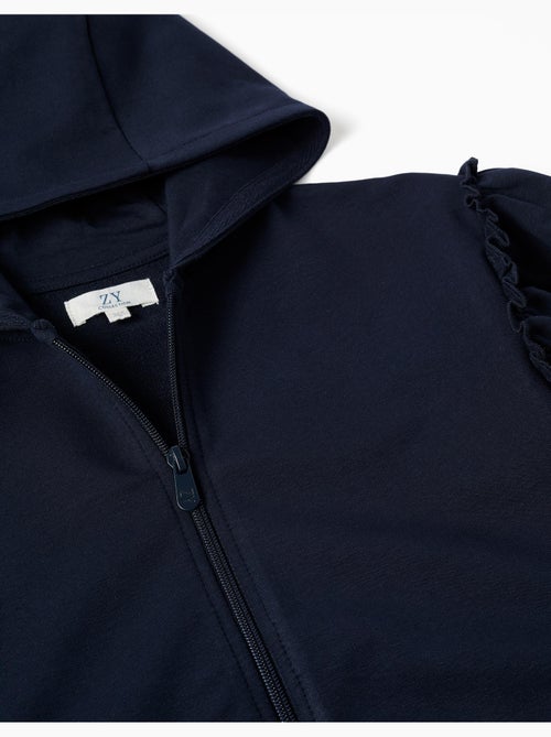 Chaqueta de algodón con capucha y volantes - Kiabi