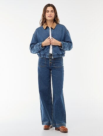 Chaqueta de algodón con cuello de pana