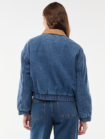 Chaqueta de algodón con cuello de pana