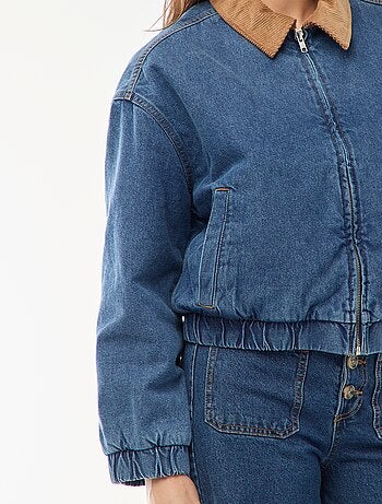 Chaqueta de algodón con cuello de pana