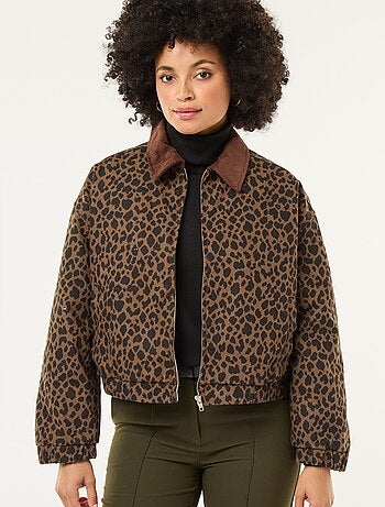 Chaqueta de algodón con cuello de pana