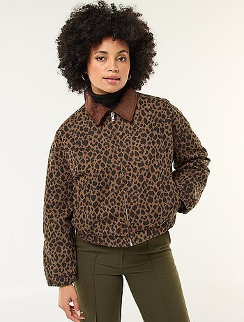 Chaqueta de algodón con cuello de pana