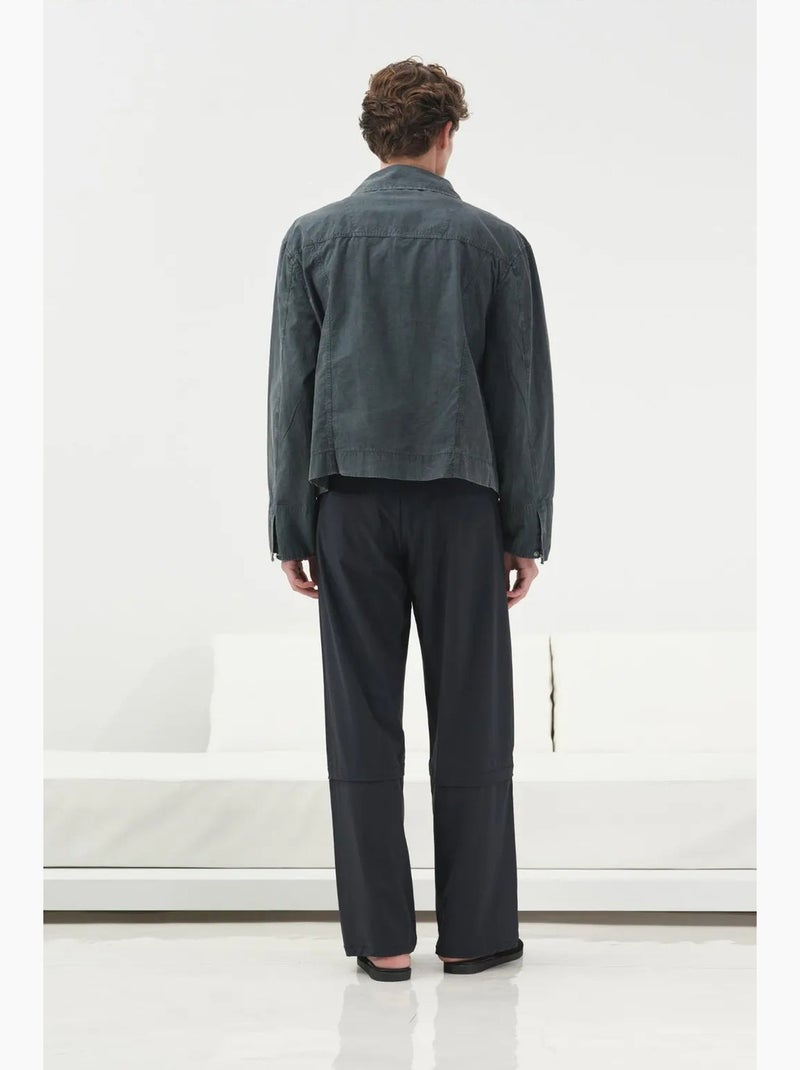 Chaqueta de algodón recta con cremallera giesto Gris negro - Kiabi