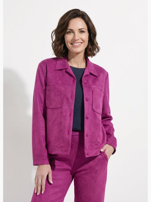 Chaqueta de ante abotonada con cuello con muesca - Afibel - Kiabi