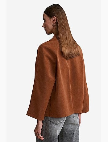 Chaqueta de ante para mujer con botones dilvin