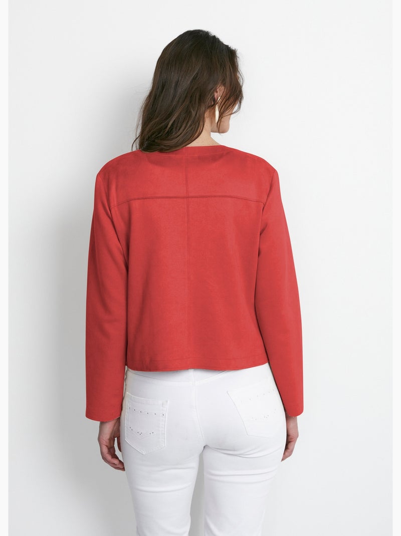 Chaqueta de ante sin cuello - Afibel Naranja - Kiabi