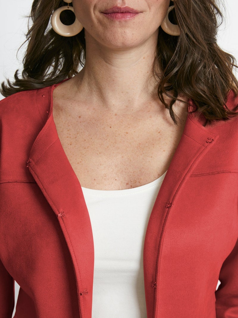 Chaqueta de ante sin cuello - Afibel Naranja - Kiabi