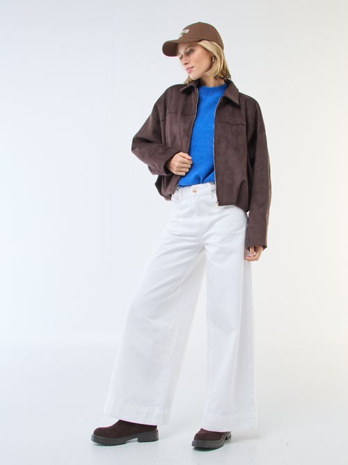 Chaqueta de ante sintético lisa - Kiabi