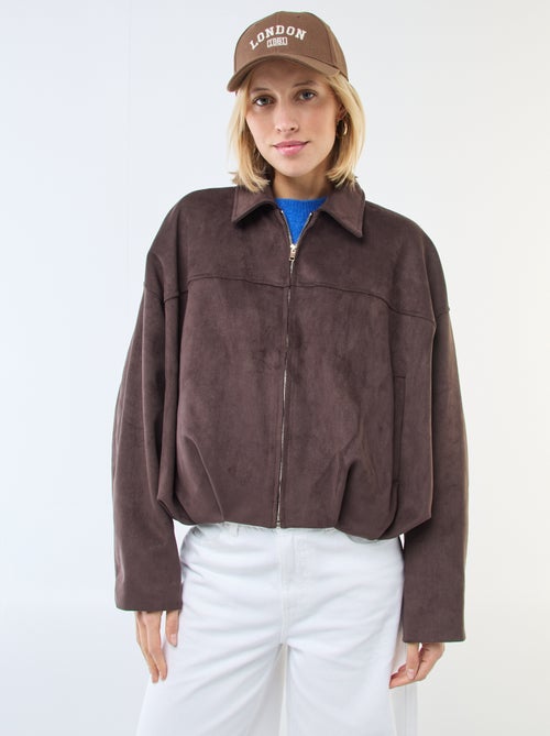 Chaqueta de ante sintético lisa - Kiabi