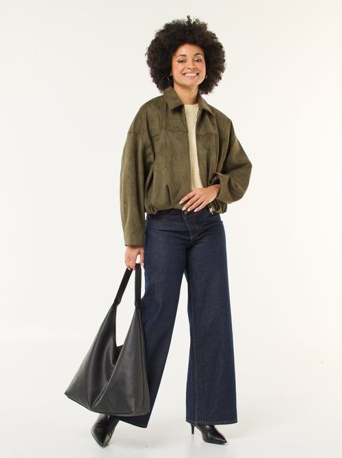 Chaqueta de ante sintético lisa - Kiabi