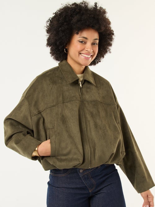 Chaqueta de ante sintético lisa - Kiabi