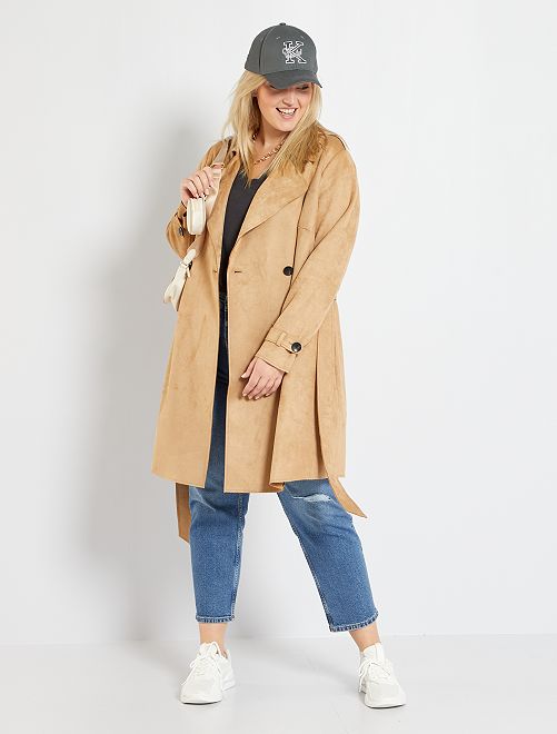 Chaqueta de antelina - BEIGE - Kiabi - 40.00€