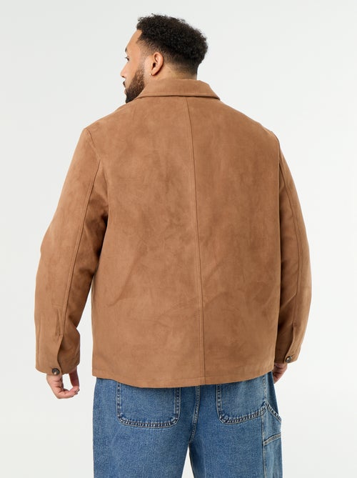 Chaqueta de antelina con bolsillos de parche - Kiabi