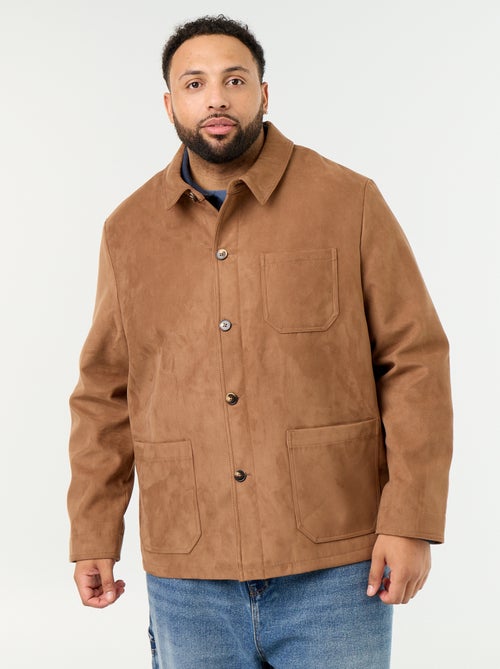 Chaqueta de antelina con bolsillos de parche - Kiabi