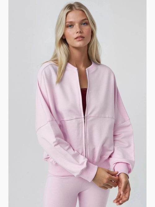Chaqueta de bombardero con cremallera y corte relajado busem - Kiabi Chaqueta de bombardero con cremallera y corte relajado busem - Kiabi