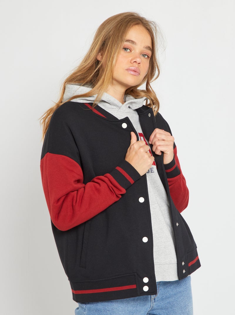 Chaqueta de borreguito sintético NEGRO - Kiabi