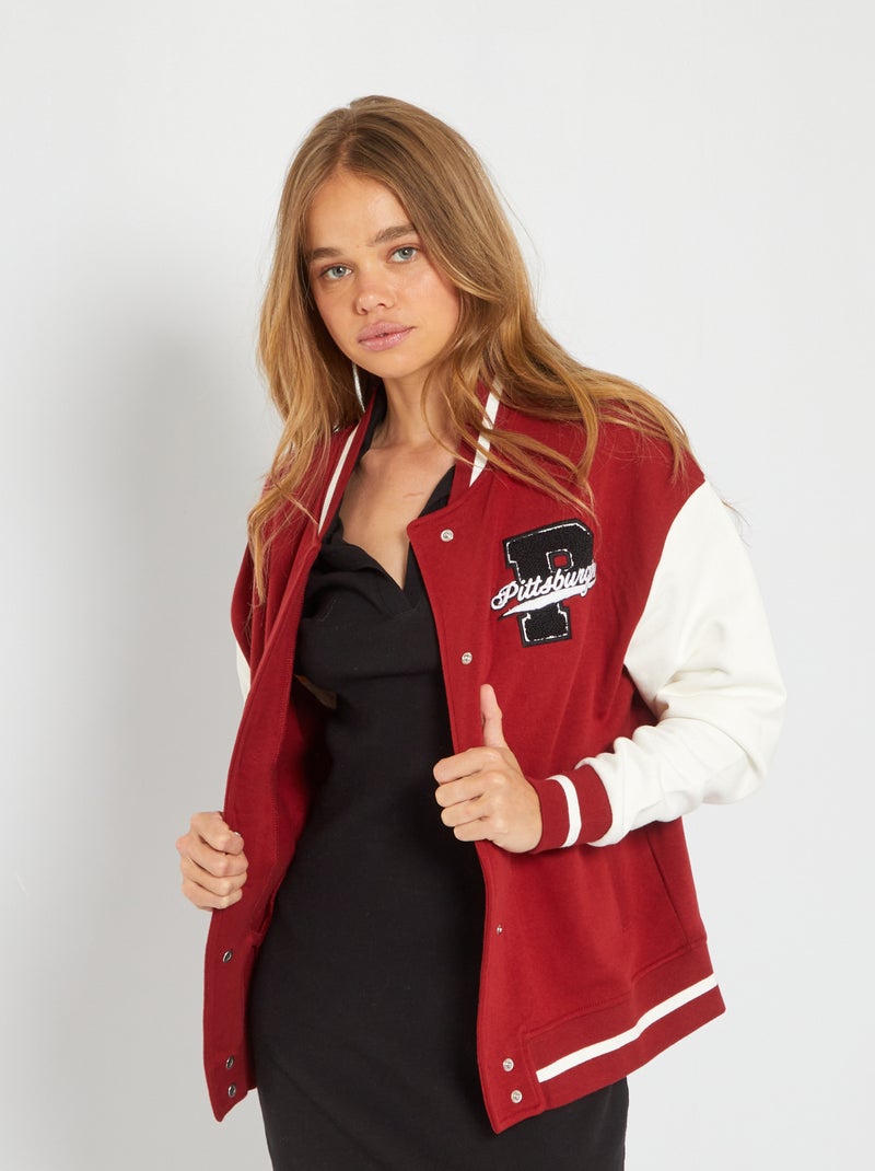 Chaqueta de borreguito sintético ROJO - Kiabi