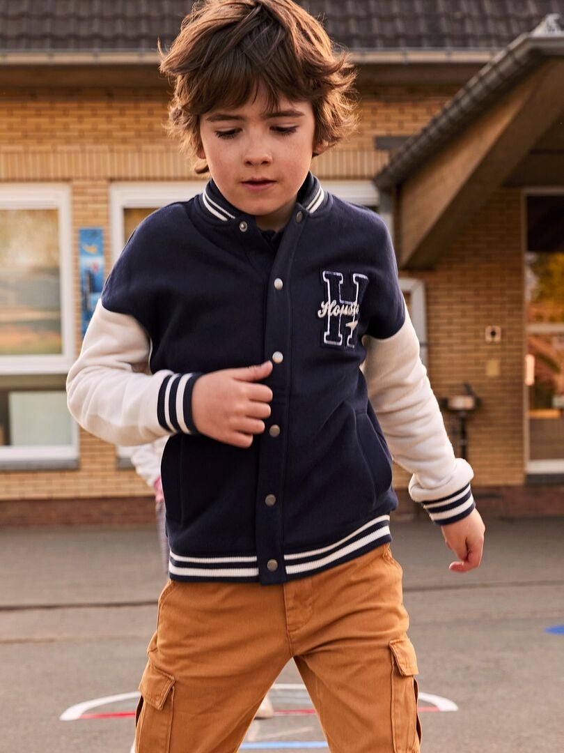 Chaqueta de chándal estilo campus Azul - Kiabi