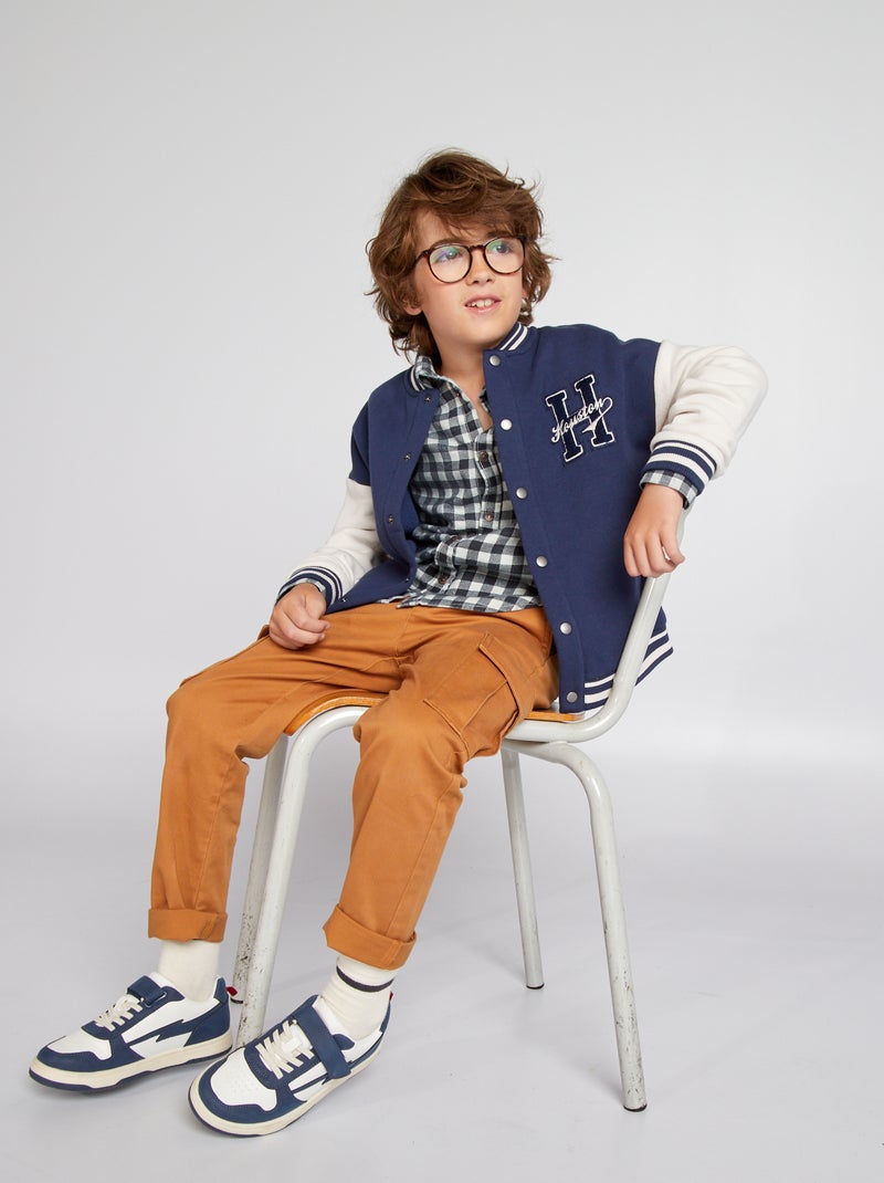 Chaqueta de chándal estilo campus Azul - Kiabi