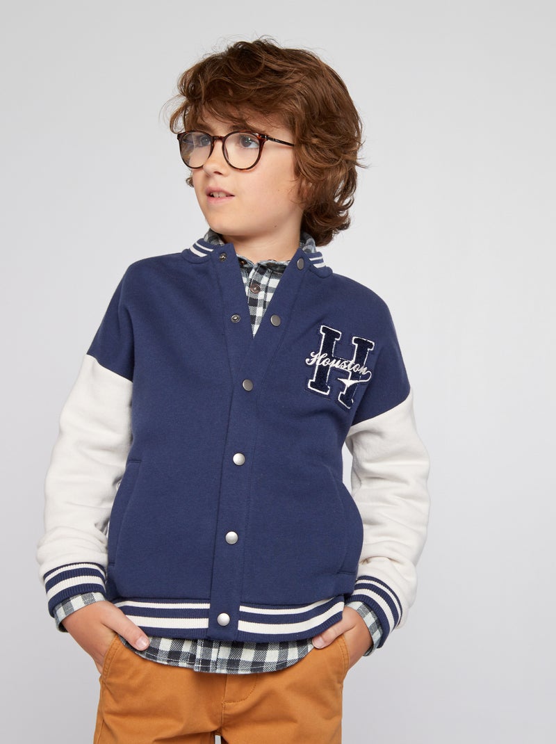 Chaqueta de chándal estilo campus Azul - Kiabi