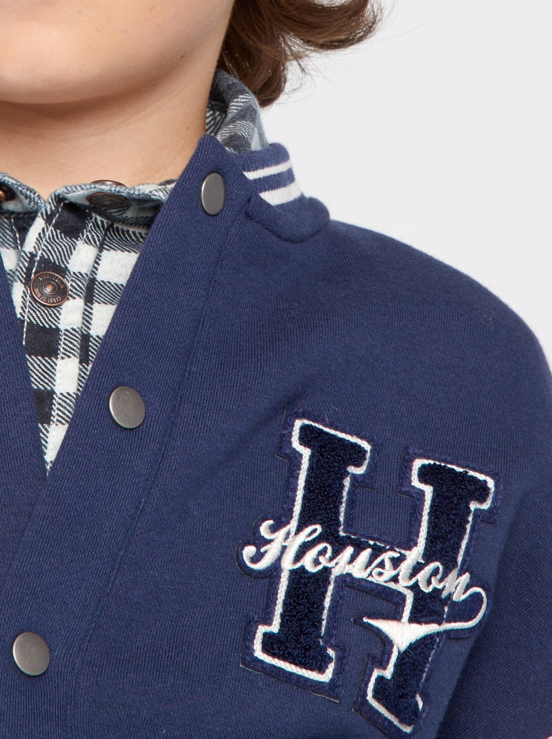 Chaqueta de chándal estilo campus Azul - Kiabi