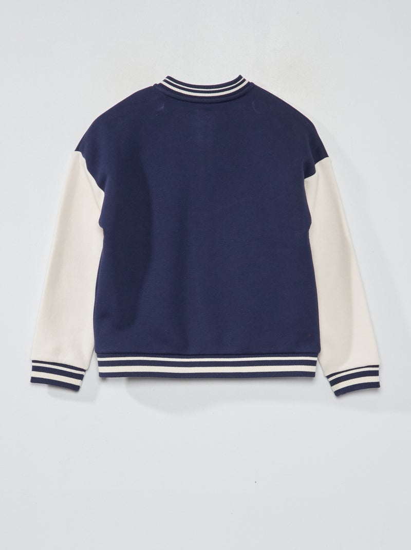 Chaqueta de chándal estilo campus Azul - Kiabi