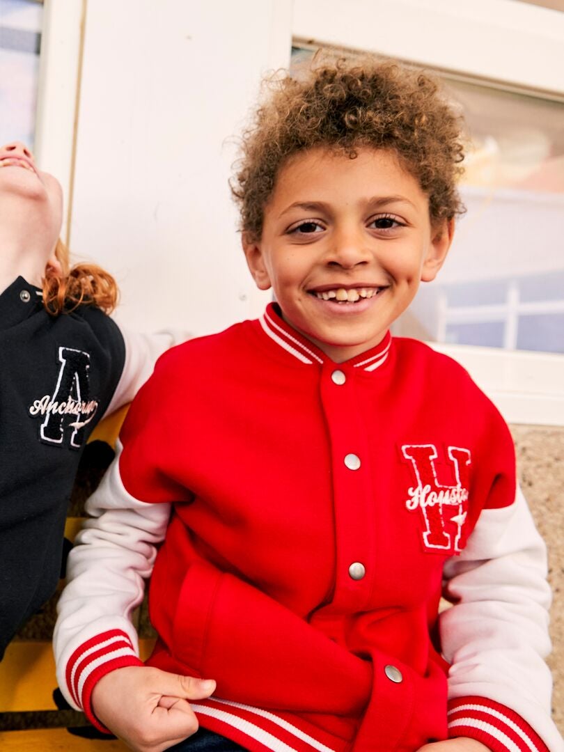 Chaqueta de chándal estilo campus Rojo - Kiabi