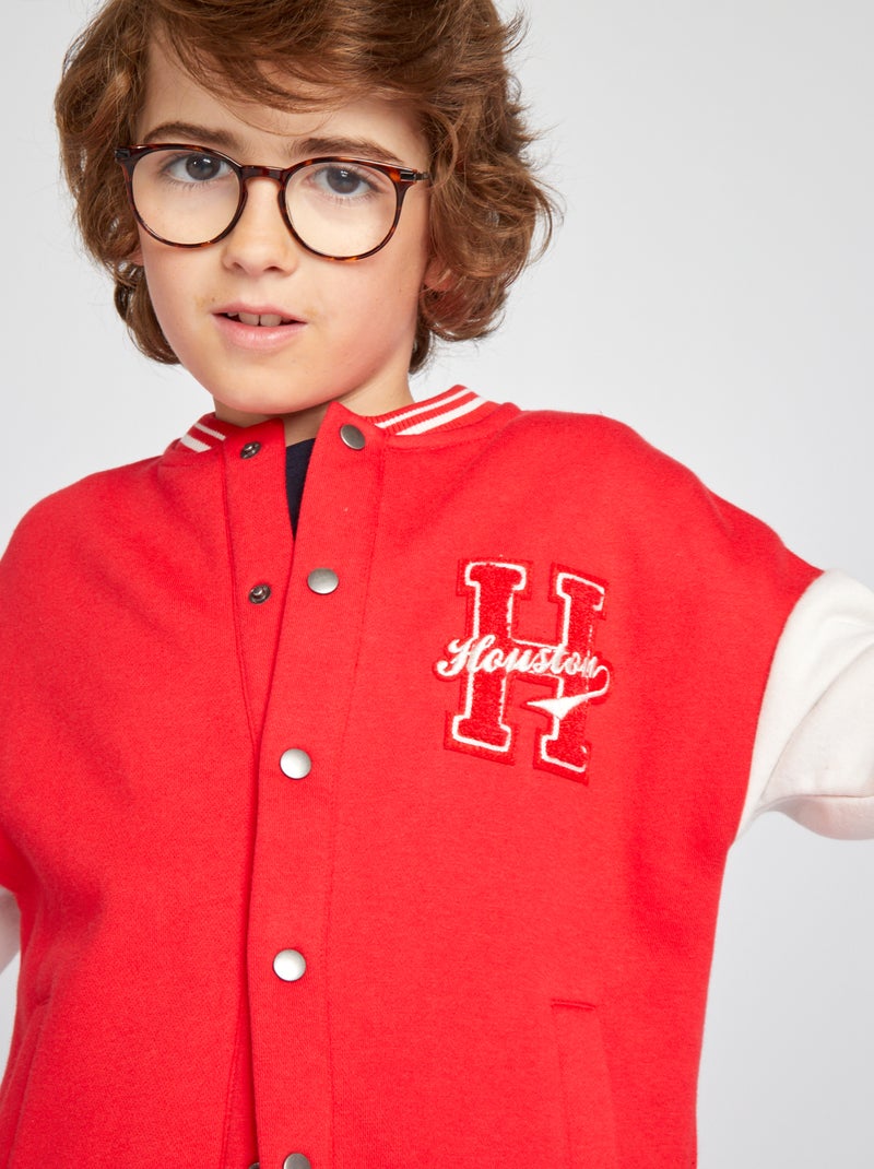 Chaqueta de chándal estilo campus Rojo - Kiabi