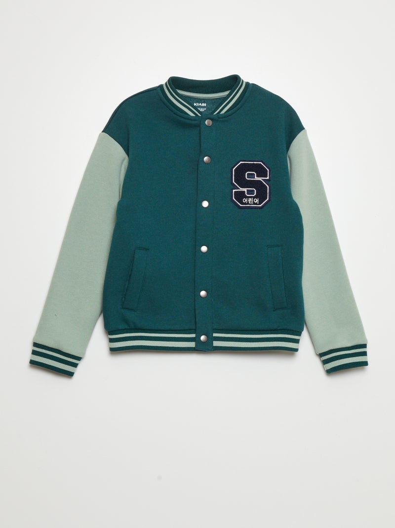 Chaqueta de chándal estilo campus US VERDE - Kiabi