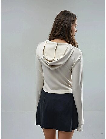 Chaqueta de corte regular con capucha y cremallera busem