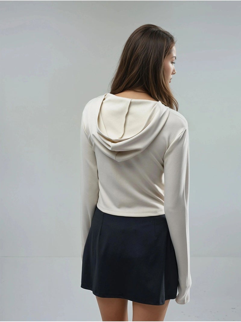 Chaqueta de corte regular con capucha y cremallera busem Arena - Kiabi