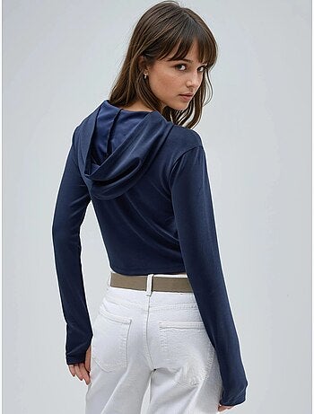 Chaqueta de corte regular con capucha y cremallera busem