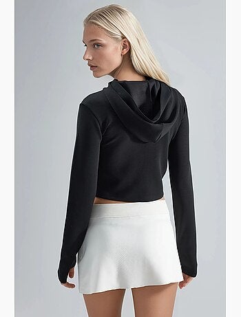 Chaqueta de corte regular con capucha y cremallera busem