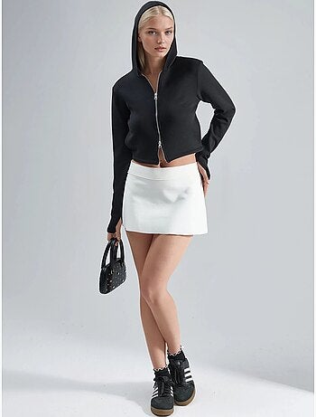 Chaqueta de corte regular con capucha y cremallera busem