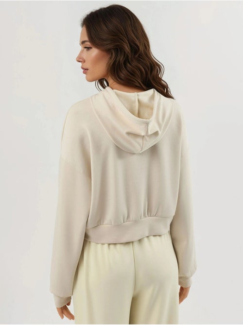 Chaqueta de corte relajado con capucha y cremallera busem - Kiabi Chaqueta de corte relajado con capucha y cremallera busem - Kiabi