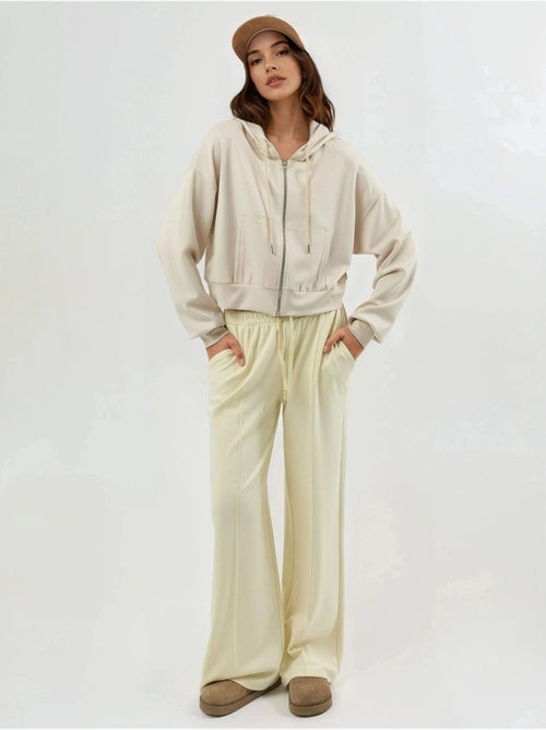 Chaqueta de corte relajado con capucha y cremallera busem - Kiabi Chaqueta de corte relajado con capucha y cremallera busem - Kiabi