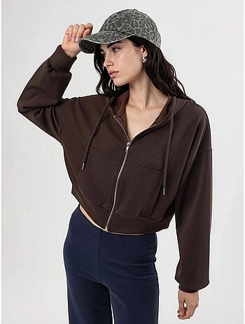 Chaqueta de corte relajado con capucha y cremallera busem