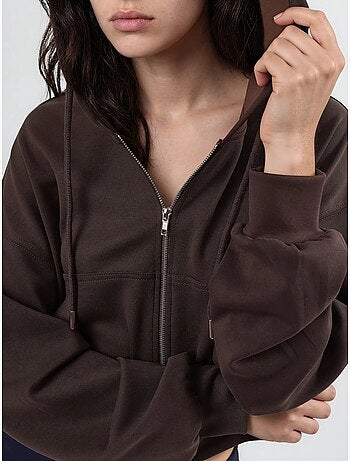 Chaqueta de corte relajado con capucha y cremallera busem