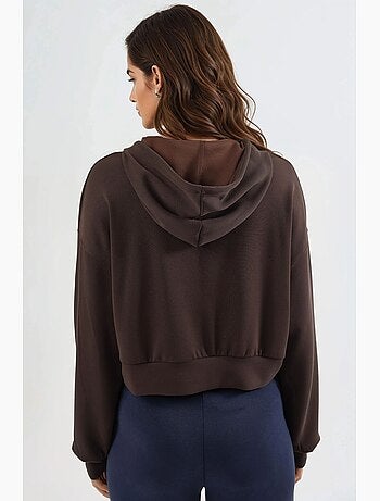 Chaqueta de corte relajado con capucha y cremallera busem