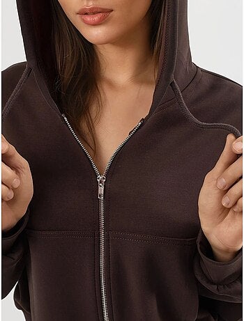Chaqueta de corte relajado con capucha y cremallera busem
