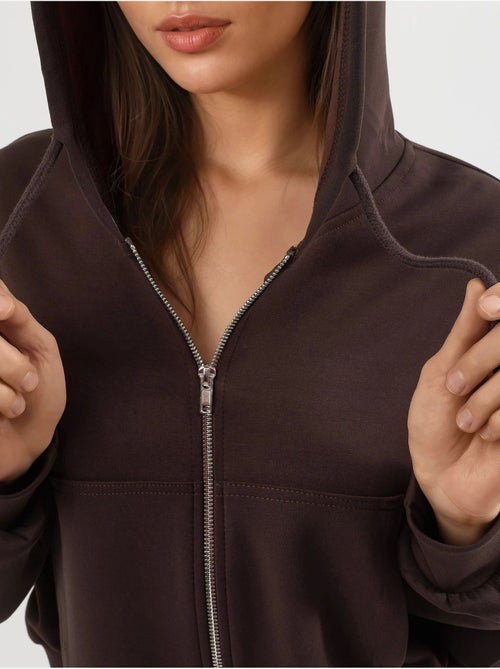 Chaqueta de corte relajado con capucha y cremallera busem - Kiabi Chaqueta de corte relajado con capucha y cremallera busem - Kiabi