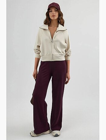 Chaqueta de corte relajado con cremallera y cuello de chaqueta busem