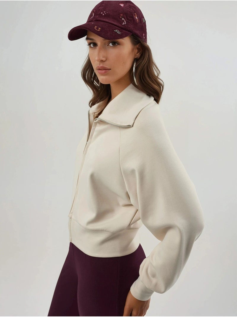Chaqueta de corte relajado con cremallera y cuello de chaqueta busem Arena - Kiabi