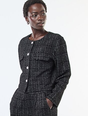 Chaqueta de cuadros 'JDY' con bolsillos de solapa