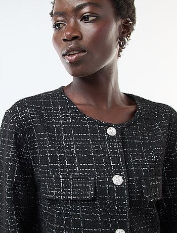 Chaqueta de cuadros 'JDY' con bolsillos de solapa