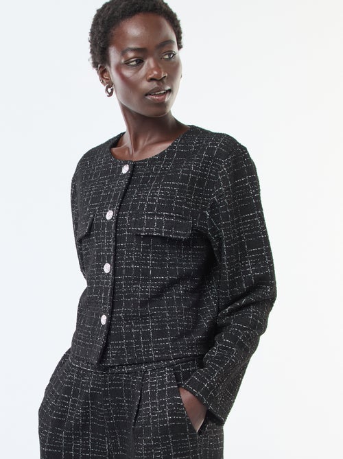 Chaqueta de cuadros 'JDY' con bolsillos de solapa - Kiabi