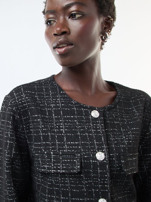 Chaqueta de cuadros 'JDY' con bolsillos de solapa - Kiabi