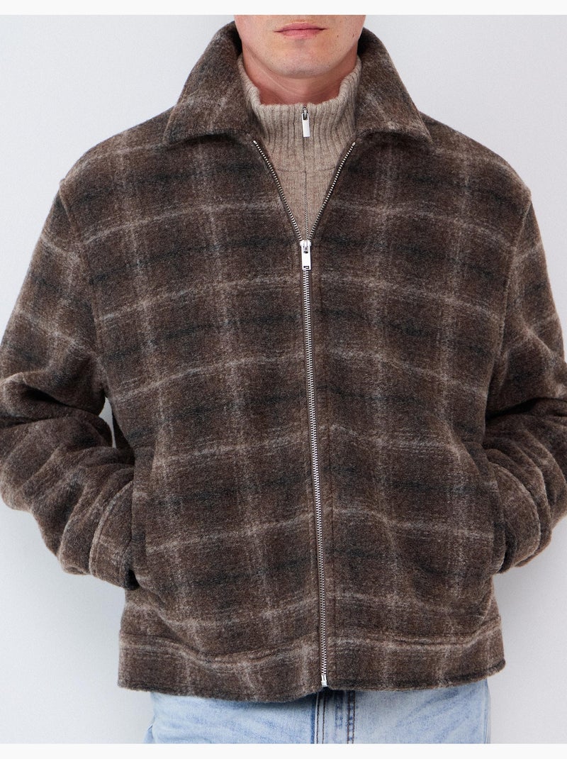 Chaqueta de cuadros, mo fashion Marrón - Kiabi