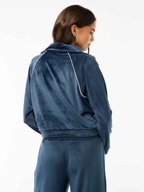 Chaqueta de cuello alto en terciopelo - Kiabi