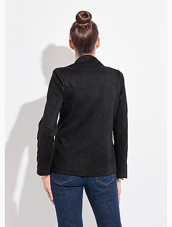 Chaqueta de cuello sastre de sarga suave con 1 botón - AFIBEL